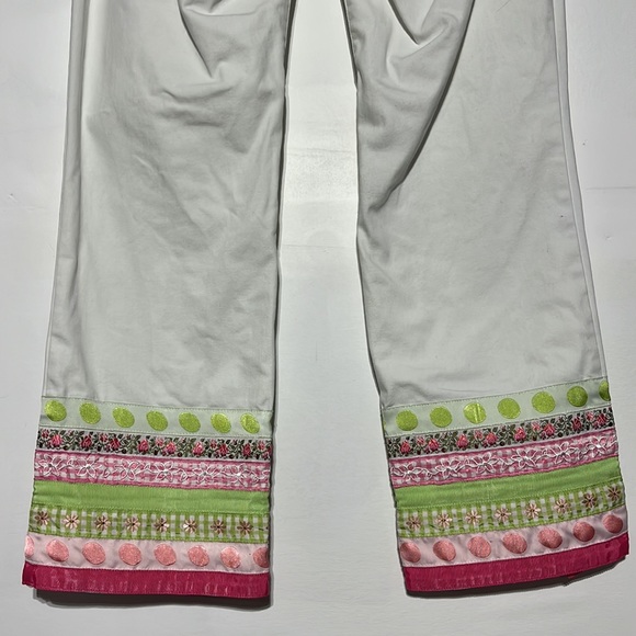 Lilly Pulitzer White Trendy Jean Ribbon White Label Denim Jeans Size 2 - Picture 9 of 10